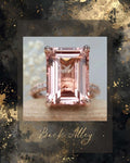 Pink Topaz Emerald Cut Ring
