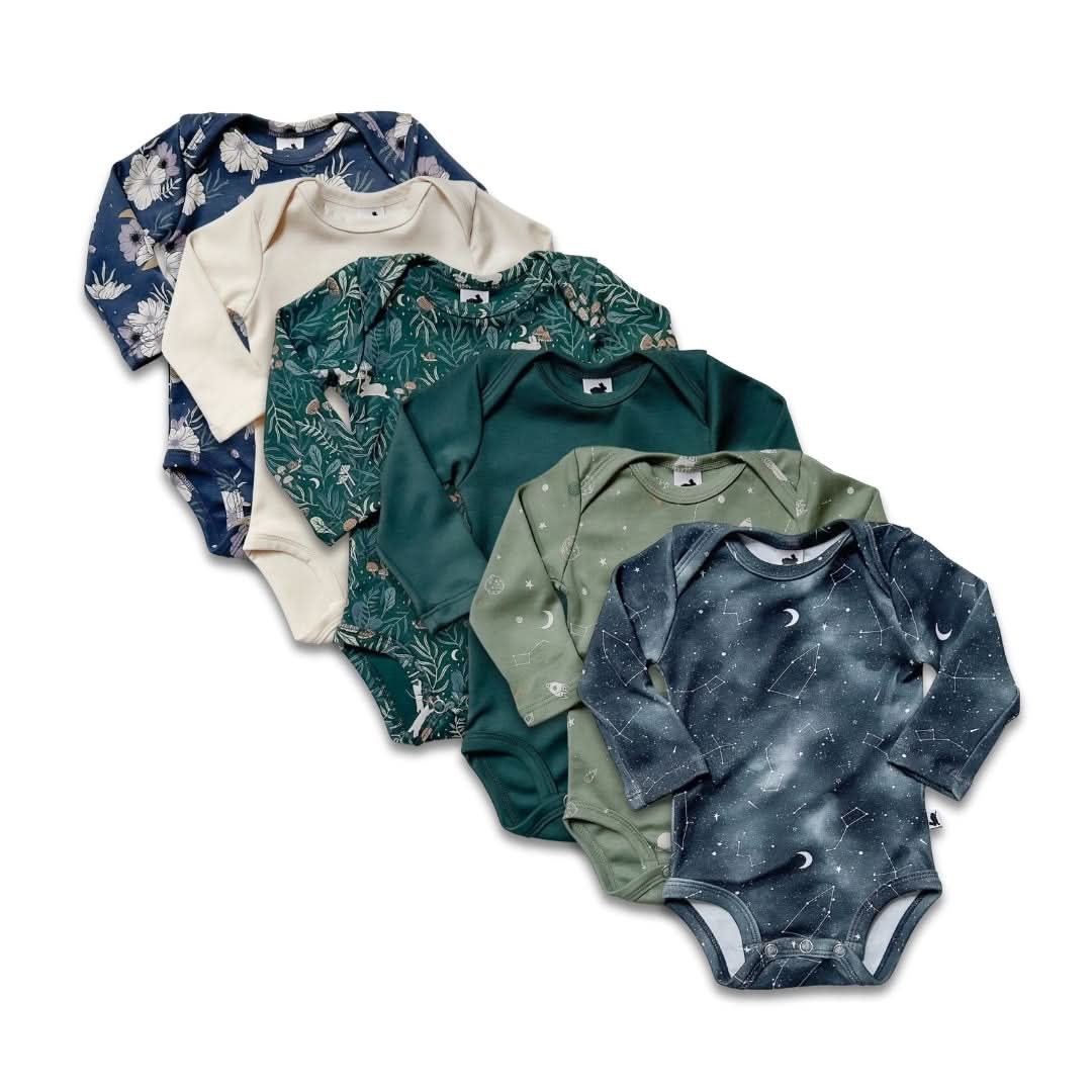 Bamboo Baby Long-Sleeved Bodysuit | Twilight Grove