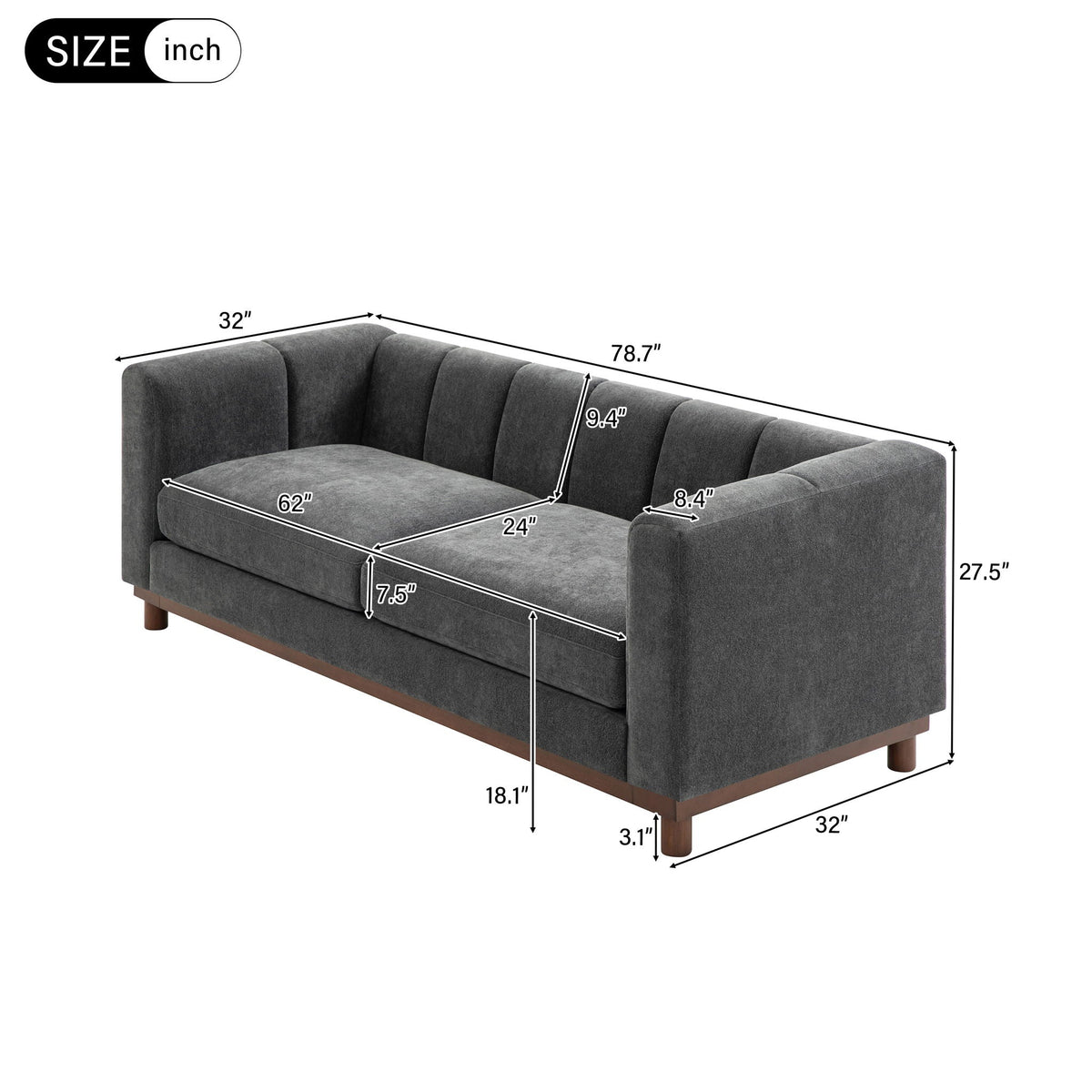 Soft Loveseat Sofa For Living Room