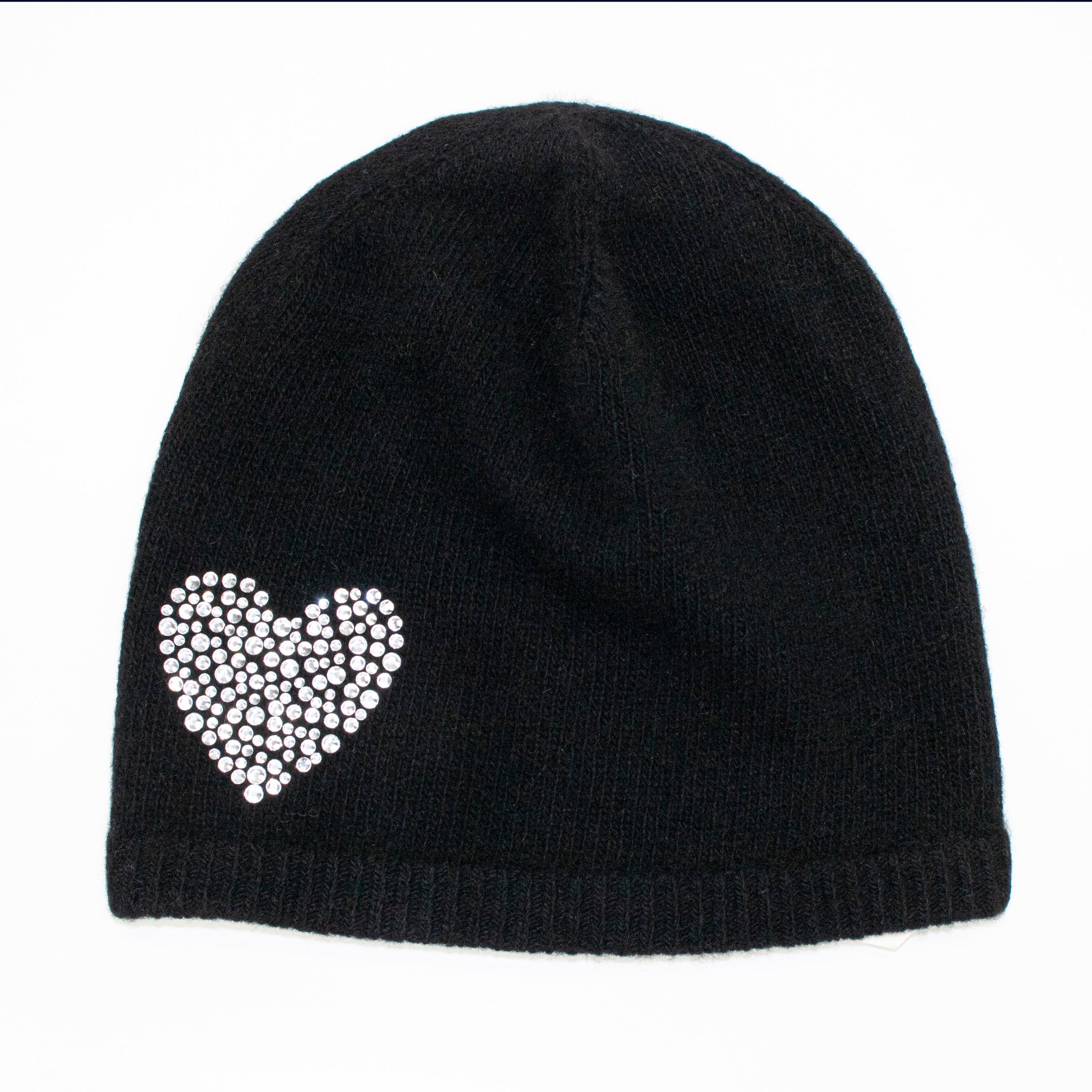 CASHMERE HAT WITH CRYSTAL STONES