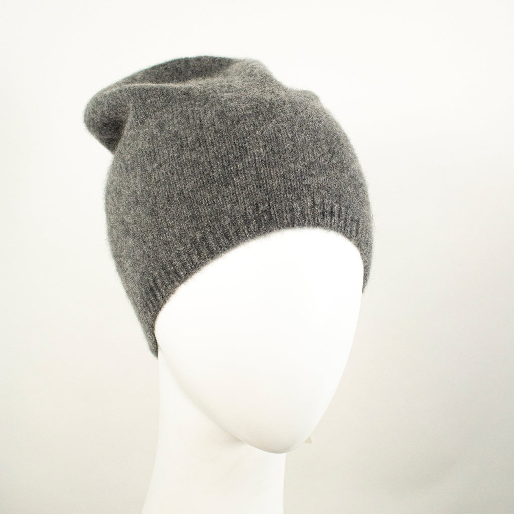 BRUSHED CASHMERE SLOUCHY HAT