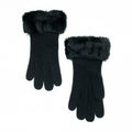 CASHMERE GLOVES WITH FAUX FUR TRIM
