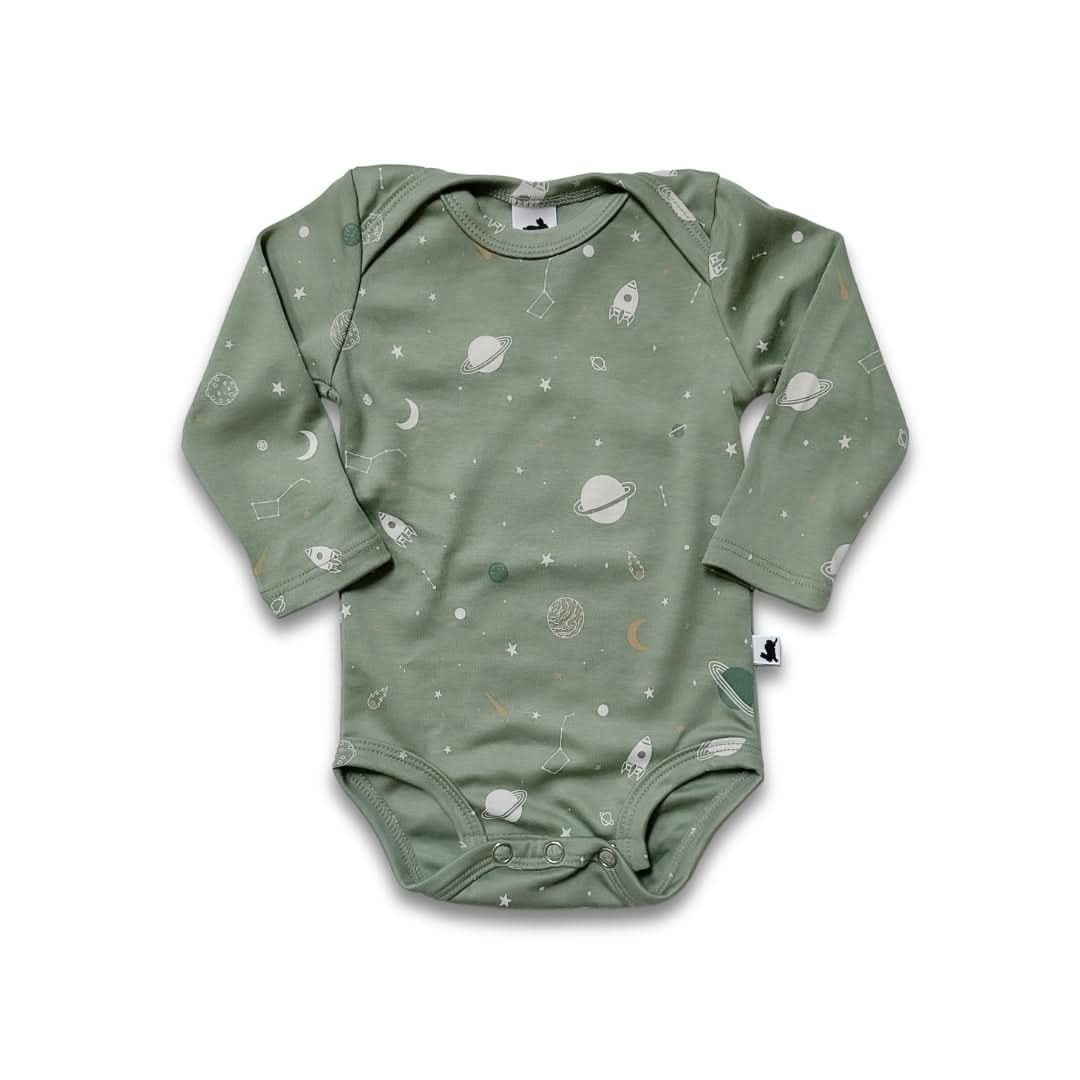 Bamboo Baby Long-Sleeved Bodysuit | Outer Space