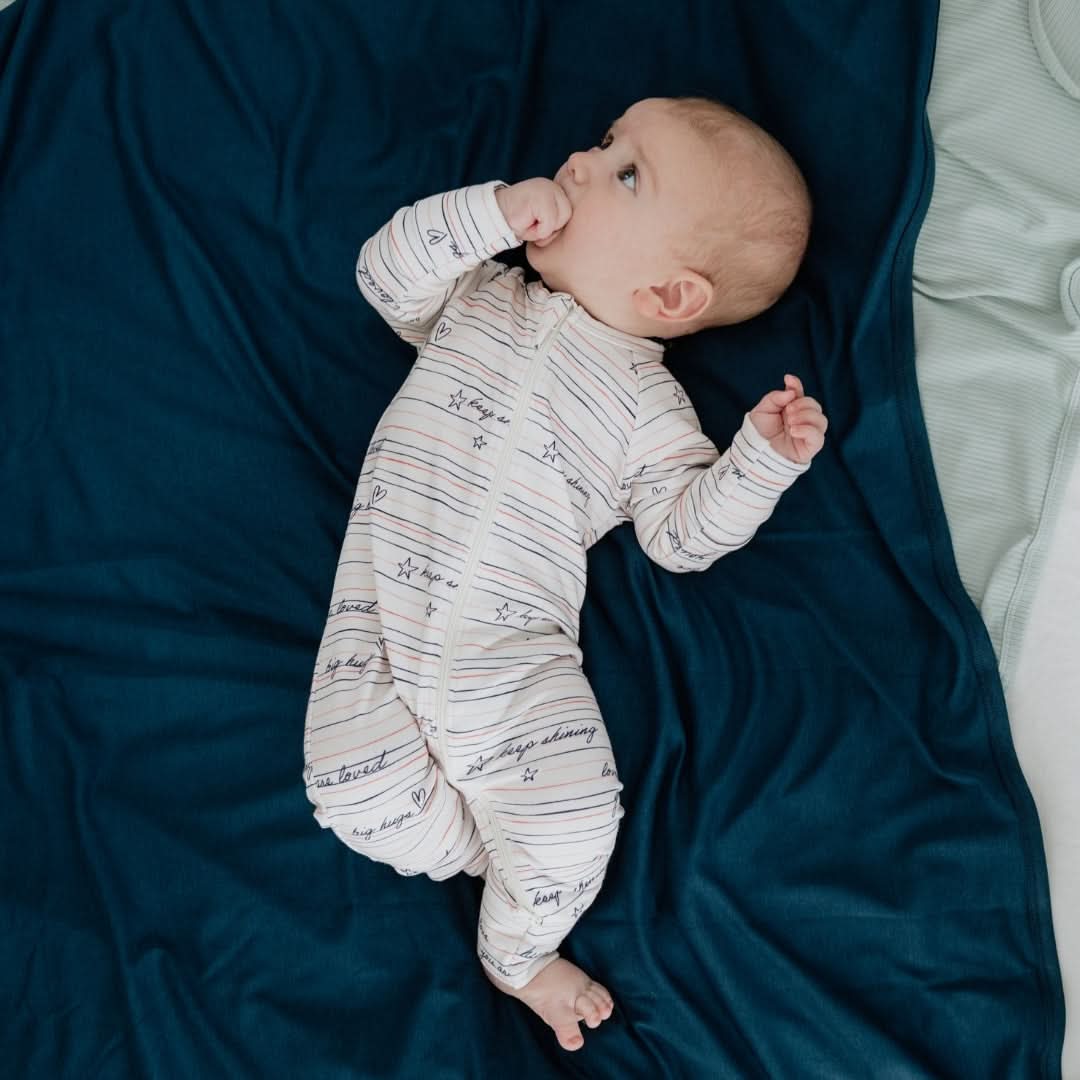 Bamboo Baby Zipper Footed Bodysuit | Love Story