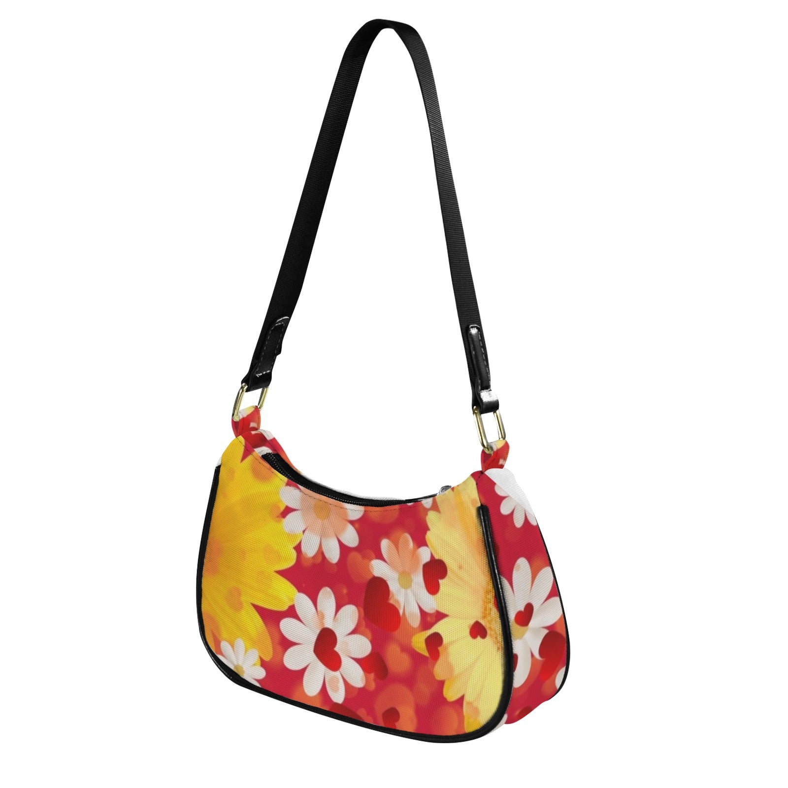 Hearts and Daisies Hobo Bag - Design Exclusive to Back Alley