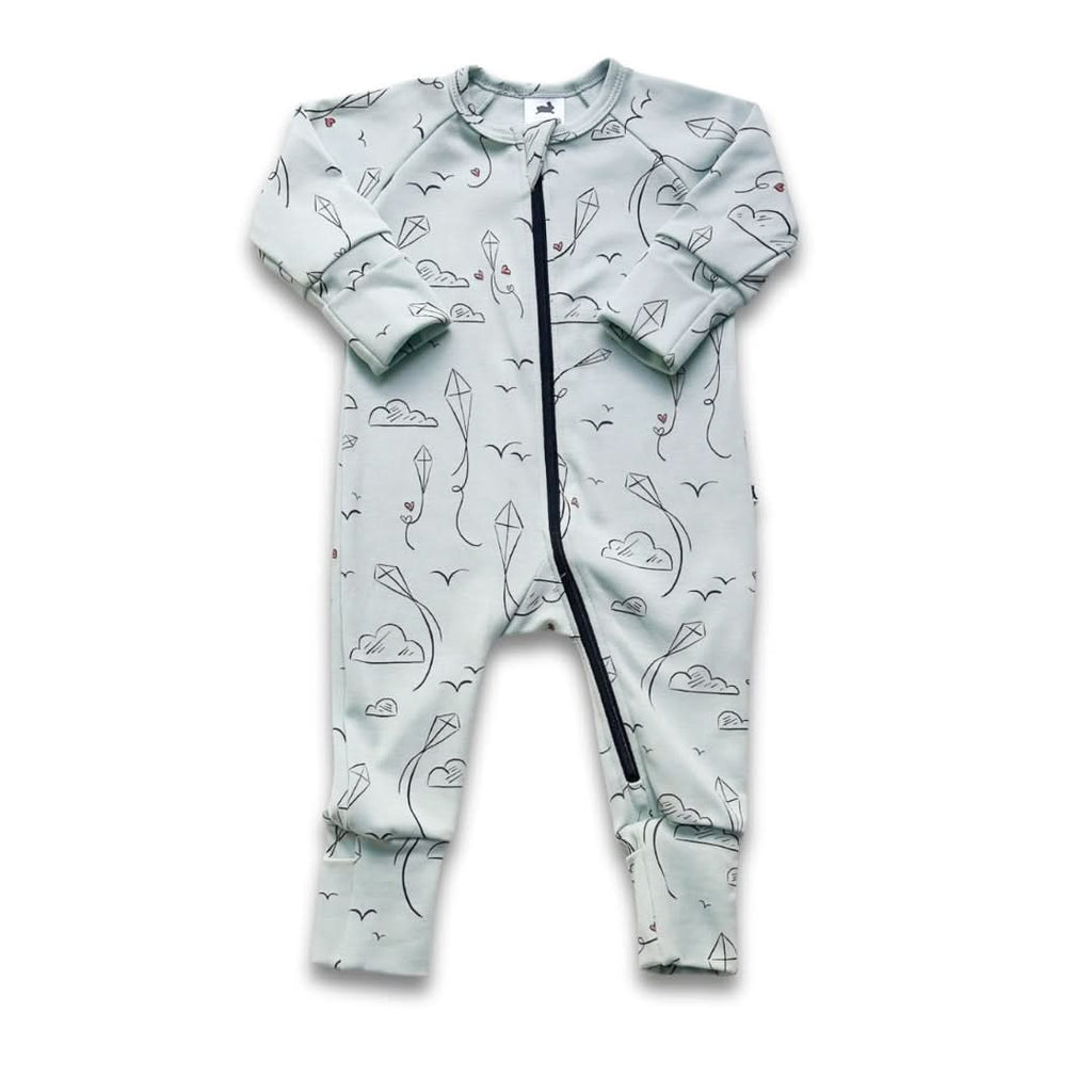 Bamboo Baby Zipper Footed Bodysuit | Kite Dreams