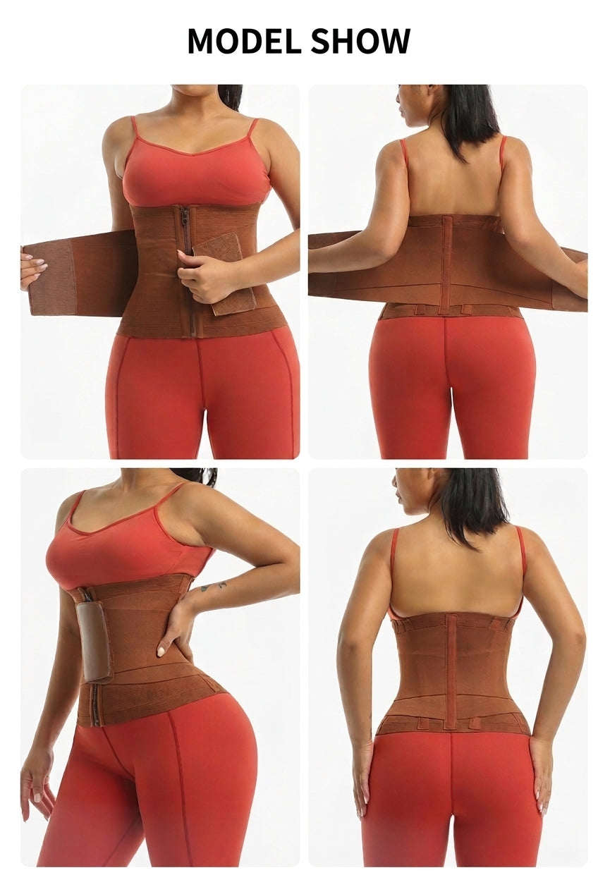Women’s Waist Trainer Tummy Control Belt - Breathable Sweat Band for Fitness, Body Shaping & Back Support