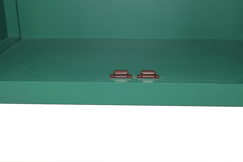 59in Green Accent Cabinet with 4 Doors - Mid Century Modern Buffet - Dark Green