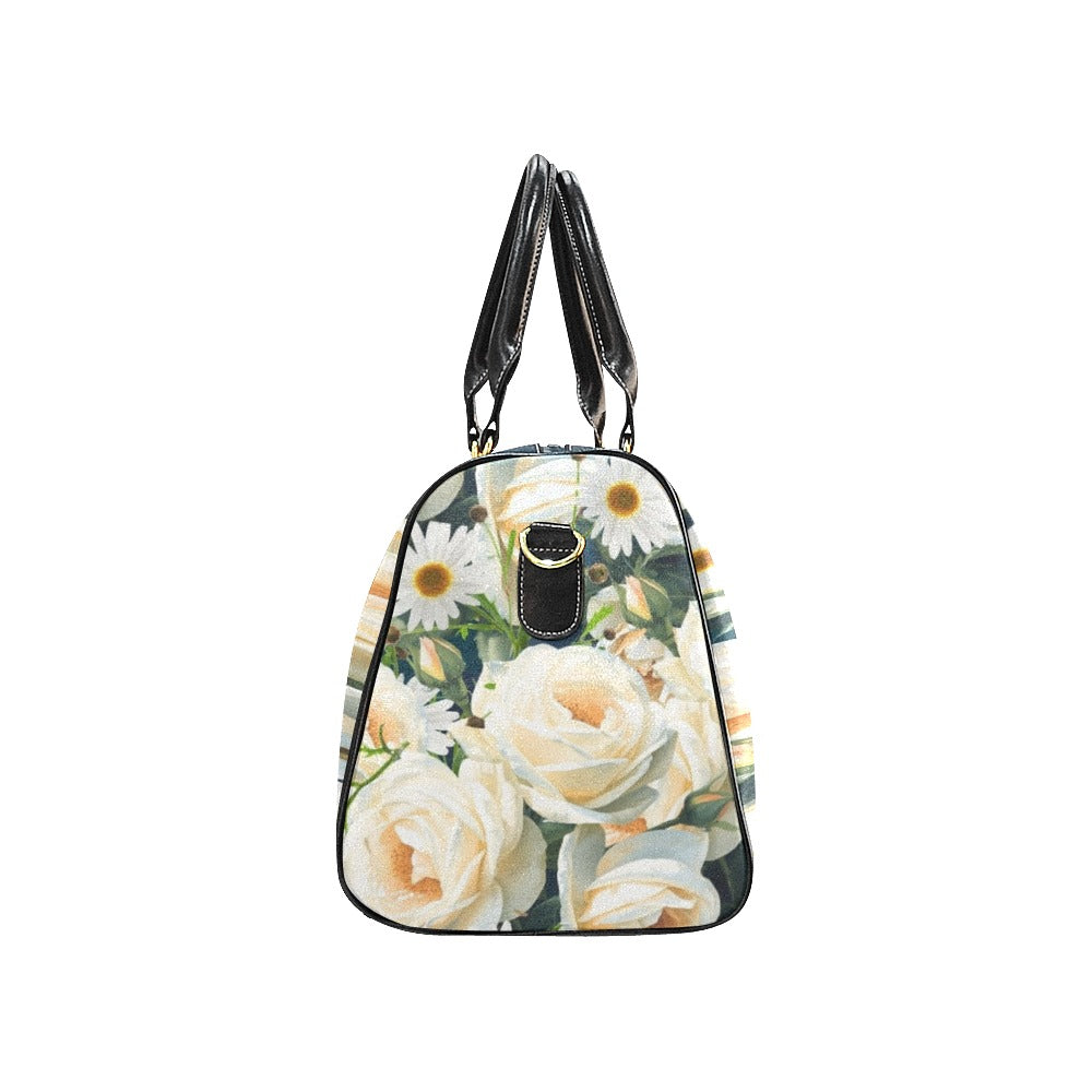 Floribunda & Indigo Travel Bag - Waterproof Duffle Bag/ Satchel -Back Alley Exclusive