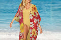 Hearts and Daisies Long Chiffon Kimono - Exclusive Designer Line