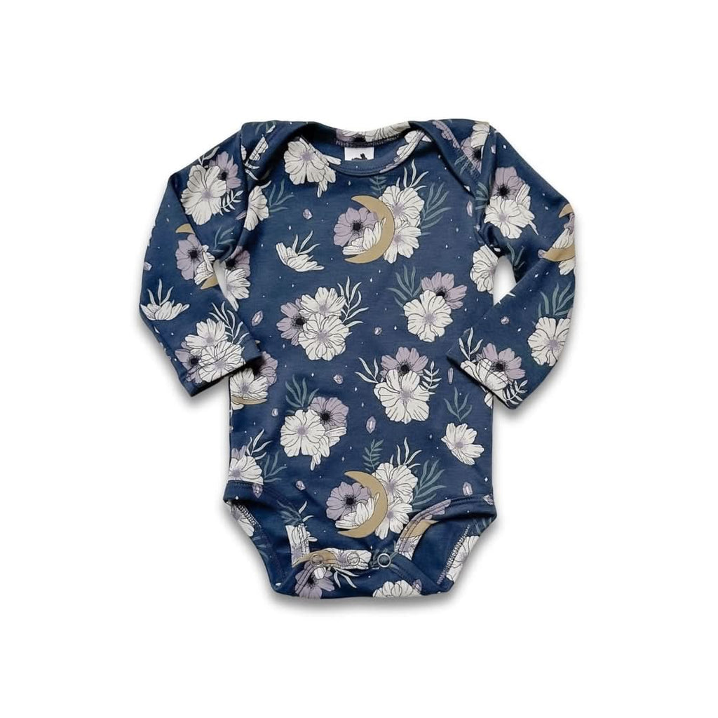 Bamboo Baby Long-Sleeved Bodysuit | Celestial Floral
