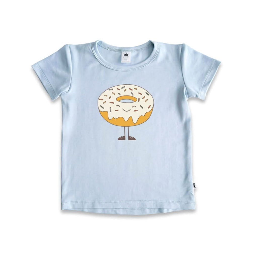 Baby/Kids Graphic Bamboo T-Shirt | Vanila Donut On Powder Blue