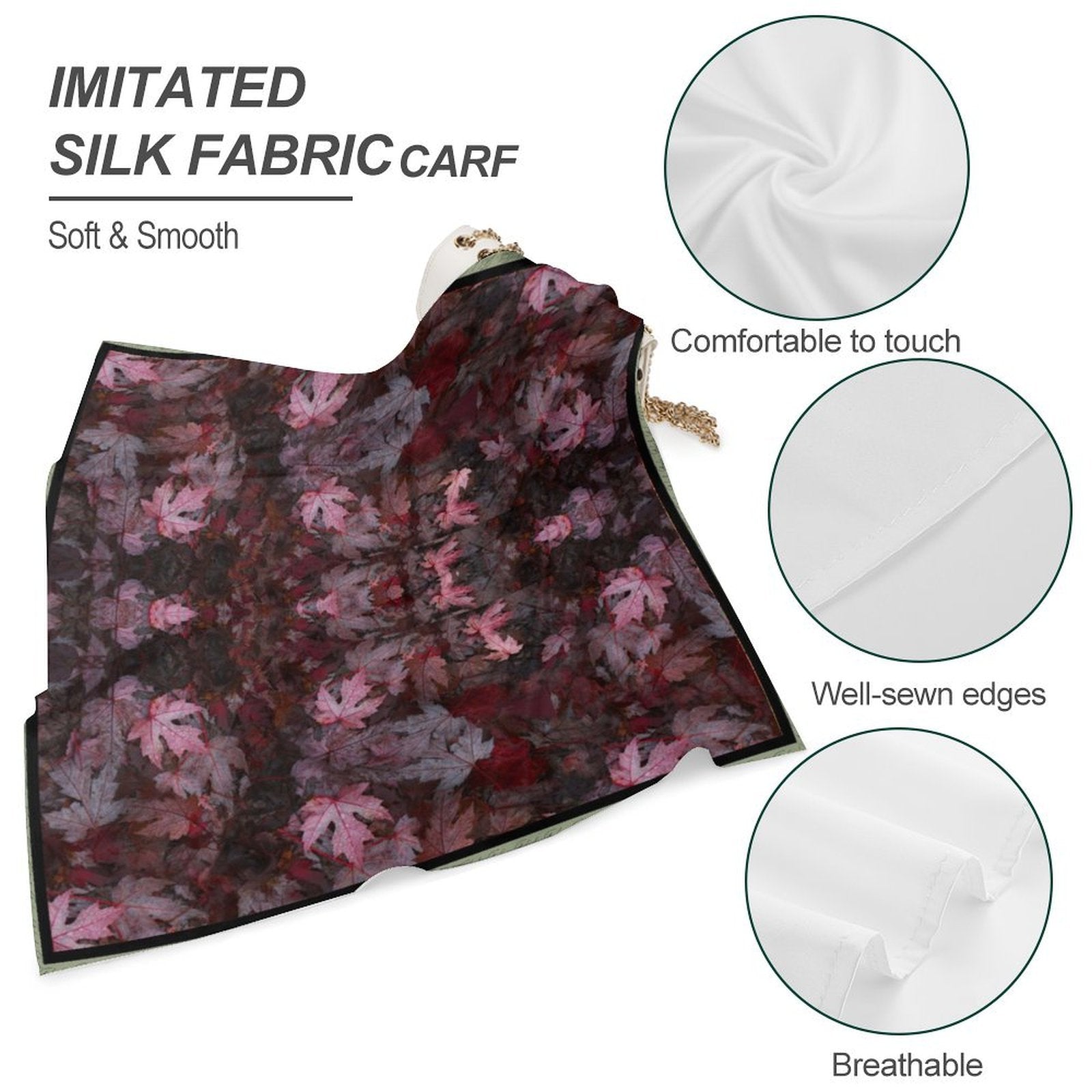 The Falling Leaves Scarf - Plum, Burgundy & Amethyst