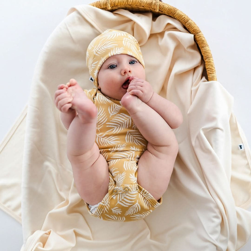 Baby Bamboo Bodysuit | Palm Fronds