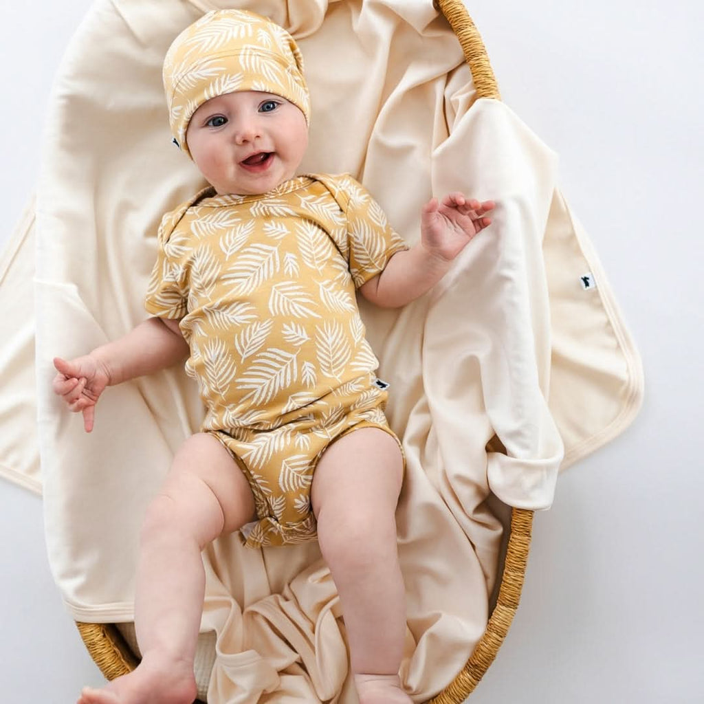 Baby Bamboo Bodysuit | Palm Fronds