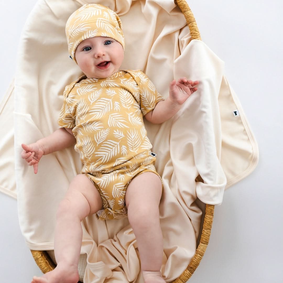 Baby Bamboo Bodysuit | Palm Fronds