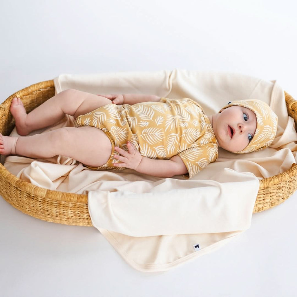 Baby Bamboo Bodysuit | Palm Fronds