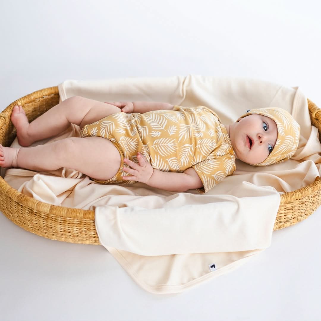 Baby Bamboo Bodysuit | Palm Fronds
