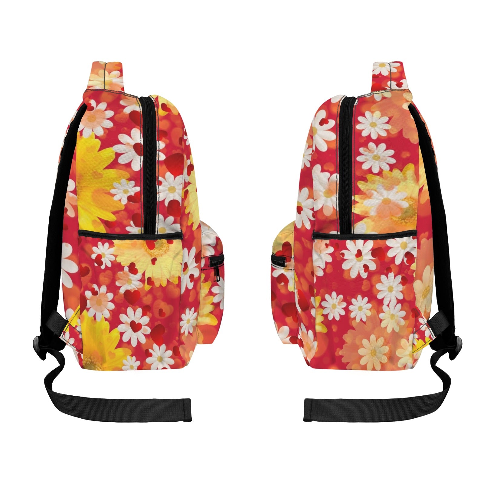 Hearts and Daisies Large Casual Backpack — Back Alley Exclusive