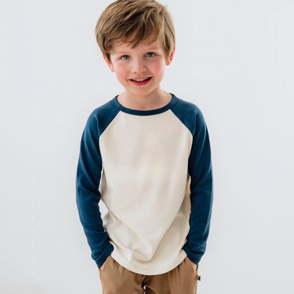 Baby/Kids Bamboo Baseball Shirt | Berry Cream