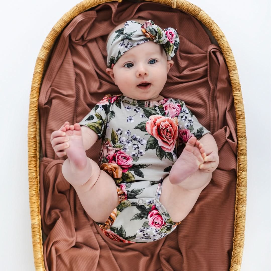 Baby Bamboo Bodysuit | Antique Floral