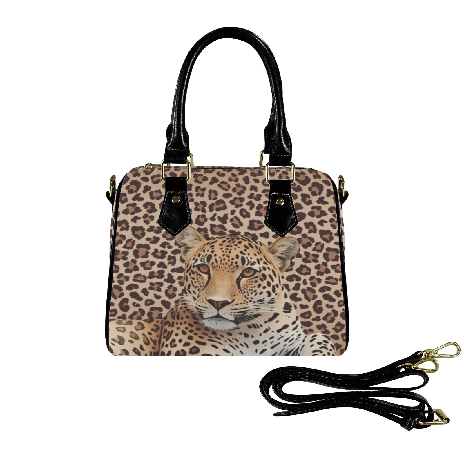 Leopard Lore - Up-close  Handbag - Vegan Leather - Back Alley Exclusive