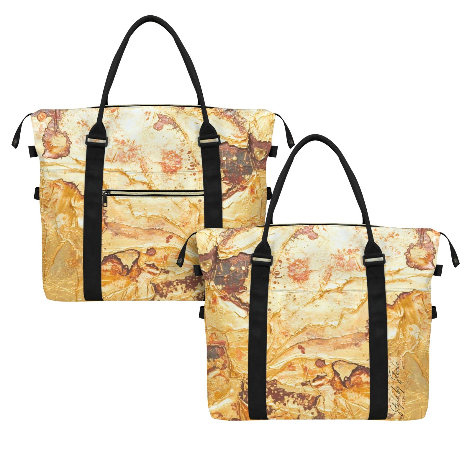 Liquid Gold Large Travel Bag - Carry-On with Trolley Sleeve