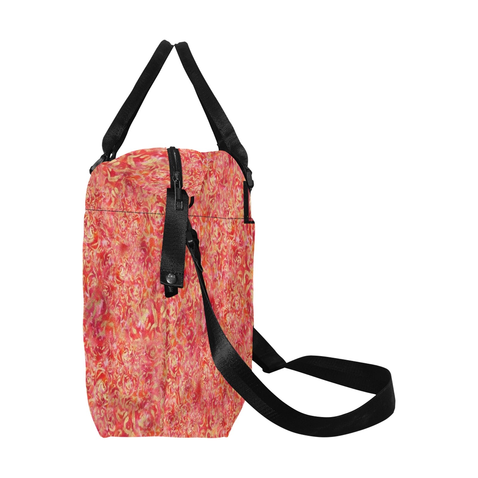 Red Roses Smaller Duffle Travel Tote — Back Alley Exclusive