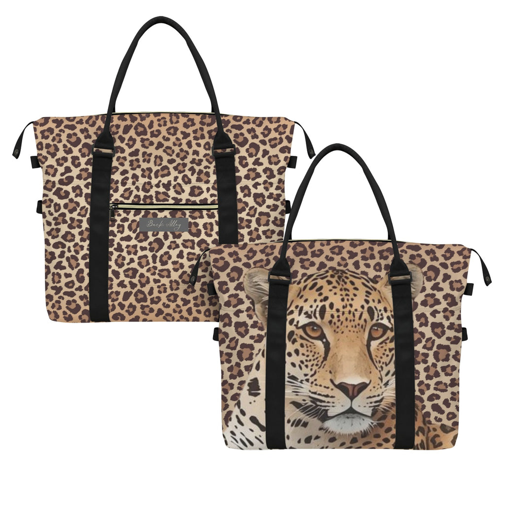 Leopard Lore - Large Travel Bag - with Trolley Sleeve - Back Alley Exclusive
