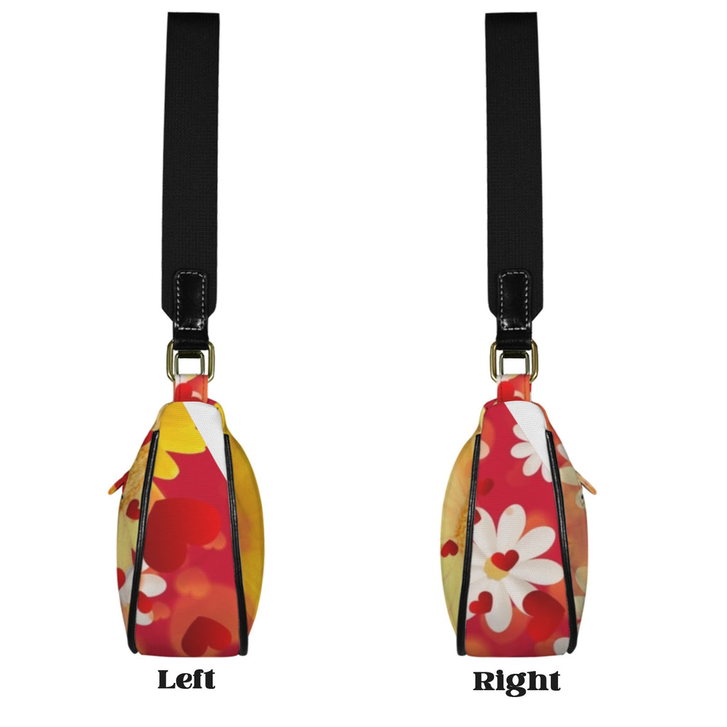 Hearts and Daisies Hobo Bag - Design Exclusive to Back Alley