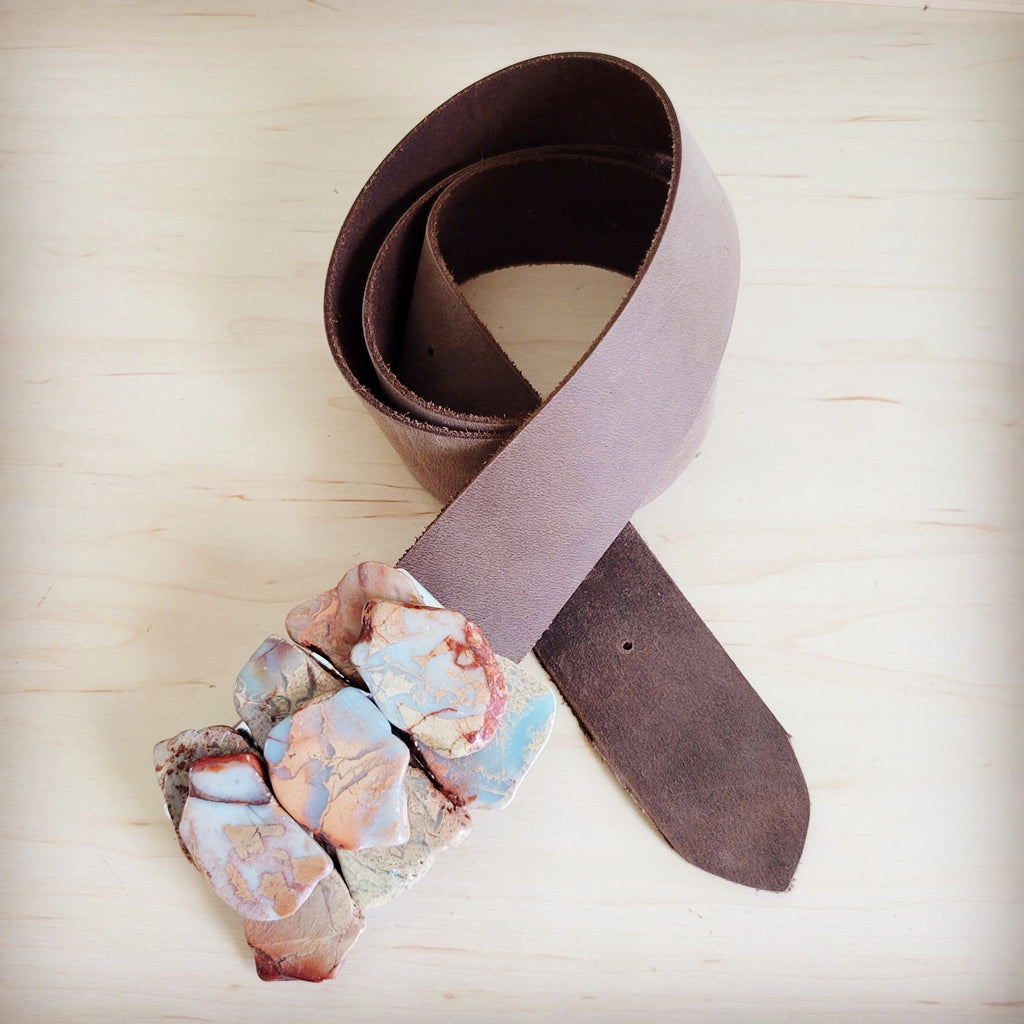 Brown Distressed Leather Belt 908x