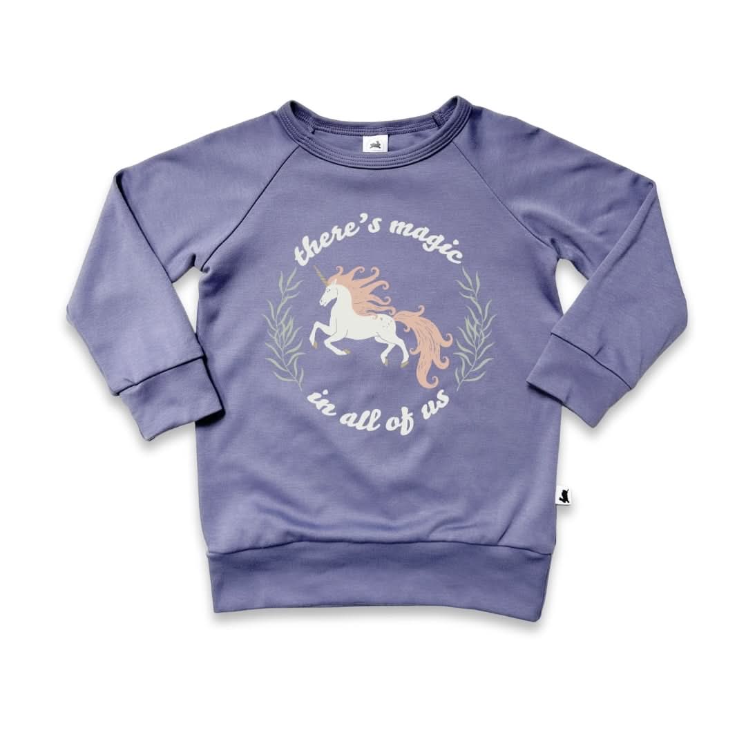 Baby/Kids' Graphic Bamboo Raglan Sleeve Pullover | Big Energy In Black