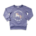 Baby/Kids' Graphic Bamboo Raglan Sleeve Pullover | Theres Magic In All Of Us In Dusty Lilac