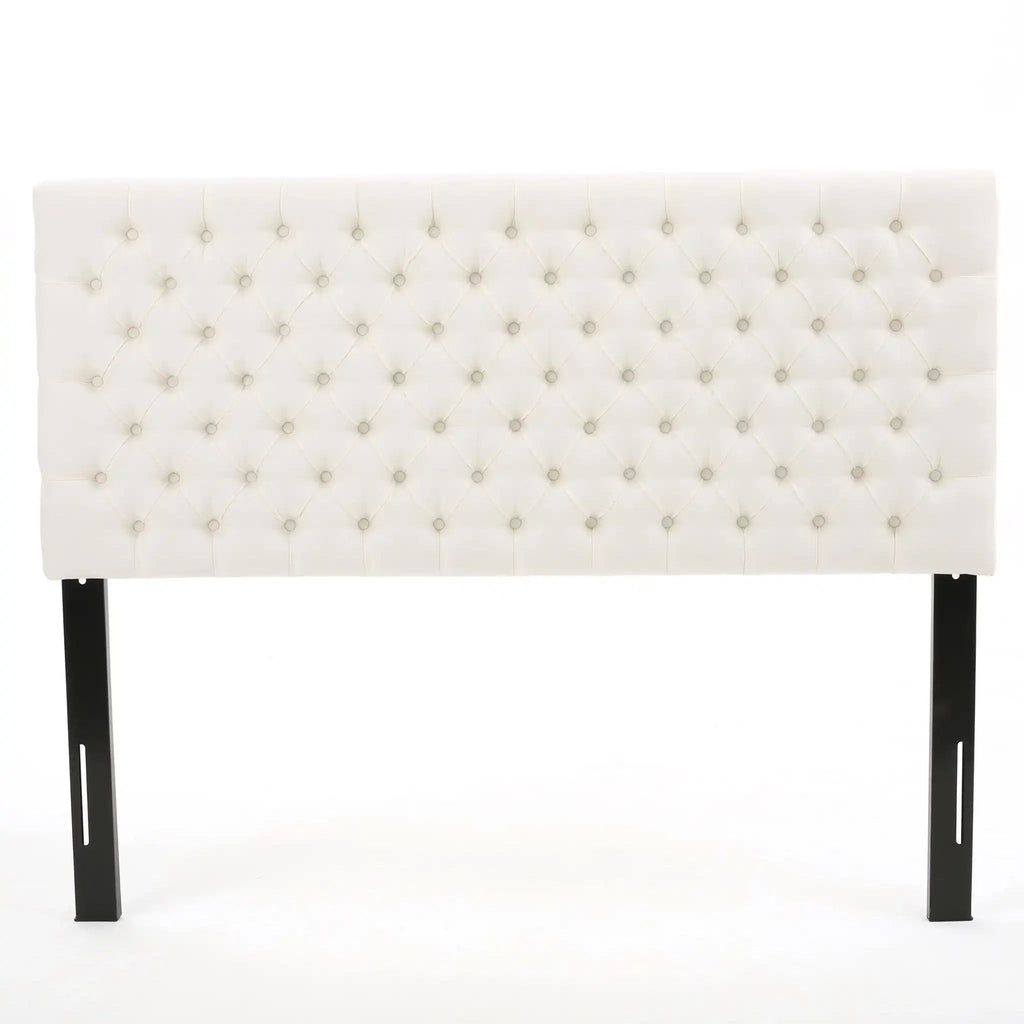 Annecy Contemporary Upholstered Headboard with Diamond Tufting and Adjustable Height - Queen