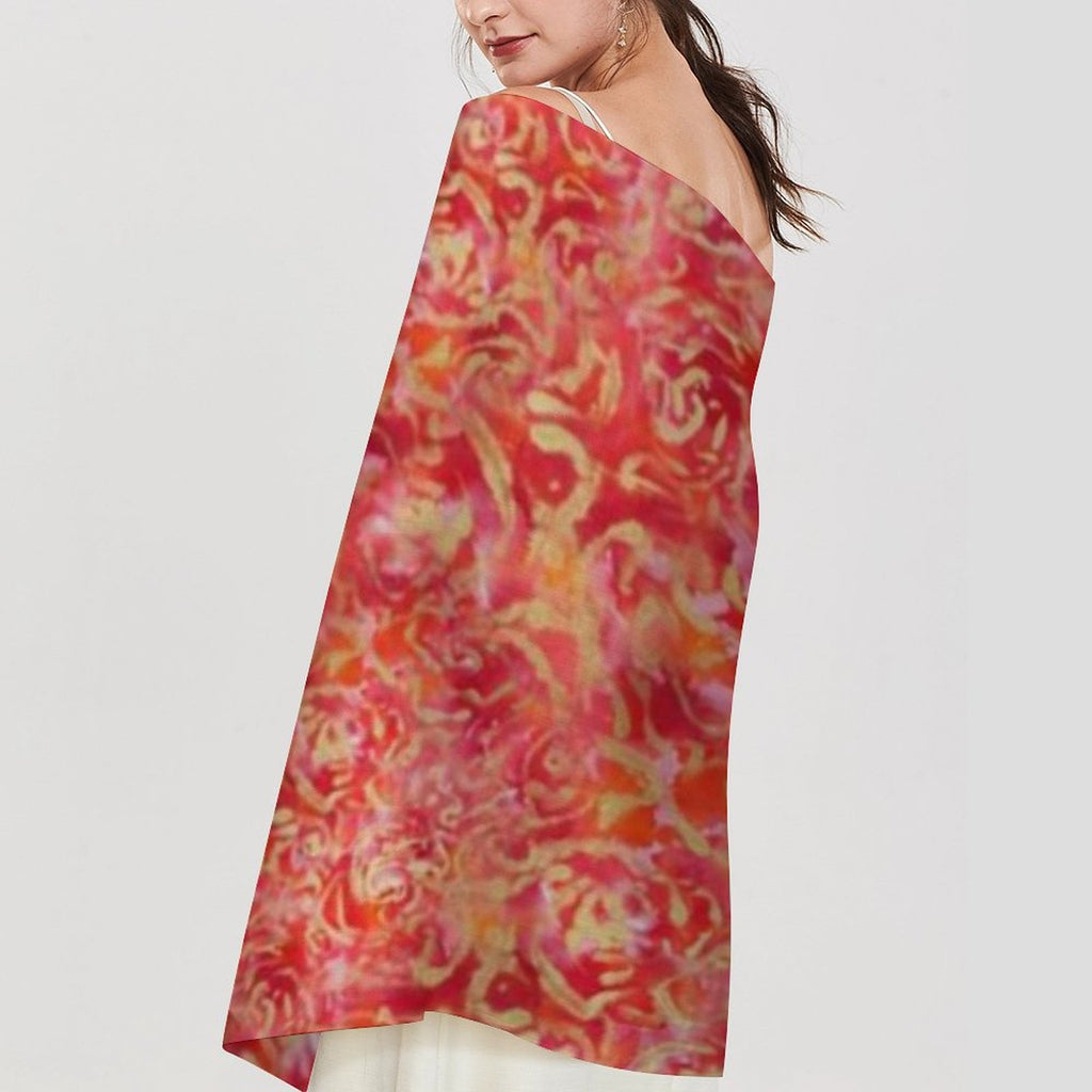 All Red Roses Tassel Scarf - TSteele.Art/Design