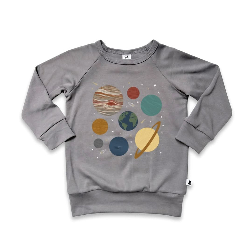 Baby/Kids' Graphic Bamboo Raglan Sleeve Pullover | Big Energy In Black