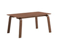 Ginny Walnut Dining Table with Modern Rectangular Design - Dark Brown