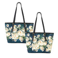 Floribunda & Indigo Small Tote Bag - Vegan Leather