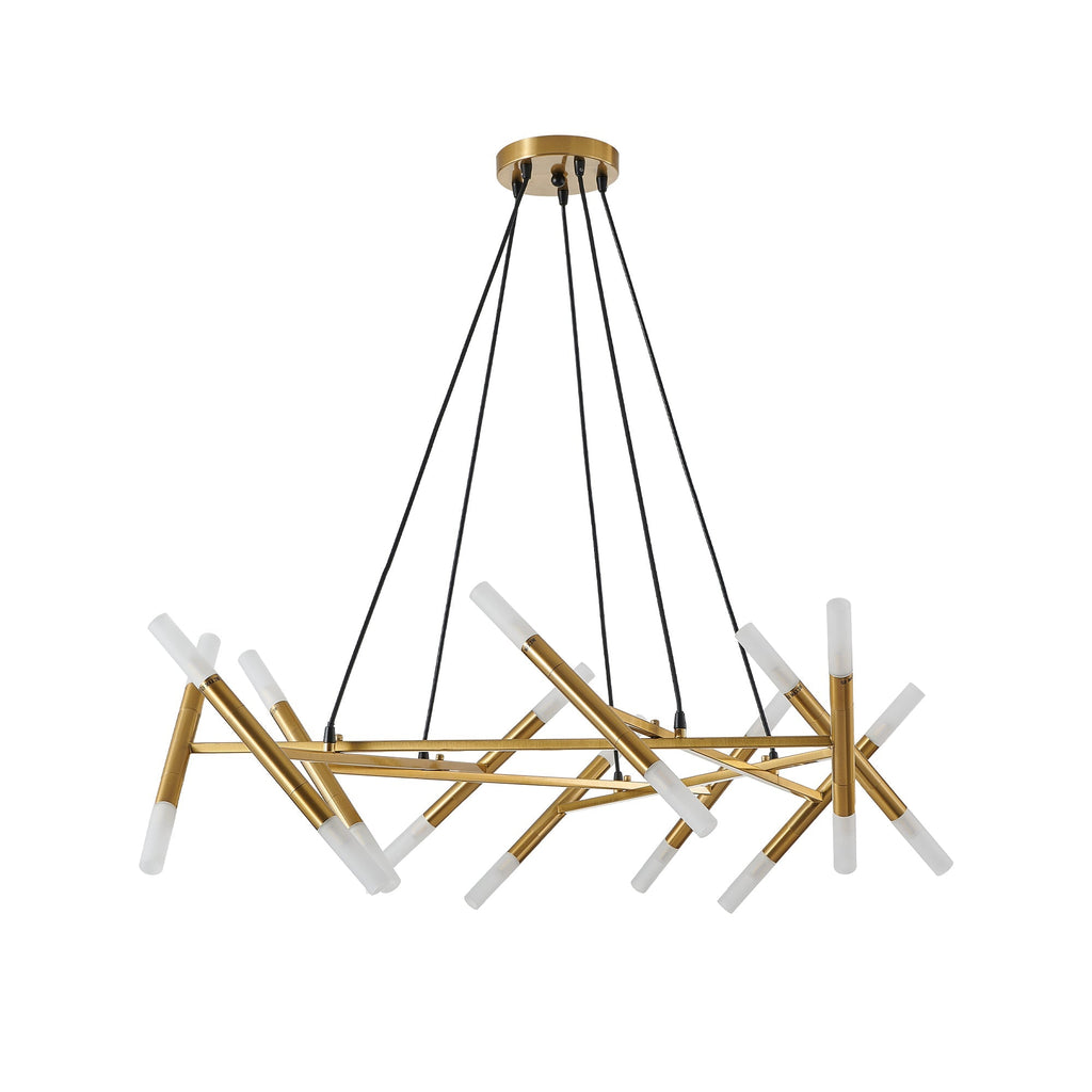 Golden Modern Chandelier Light Fixture with Branch Design - Gold