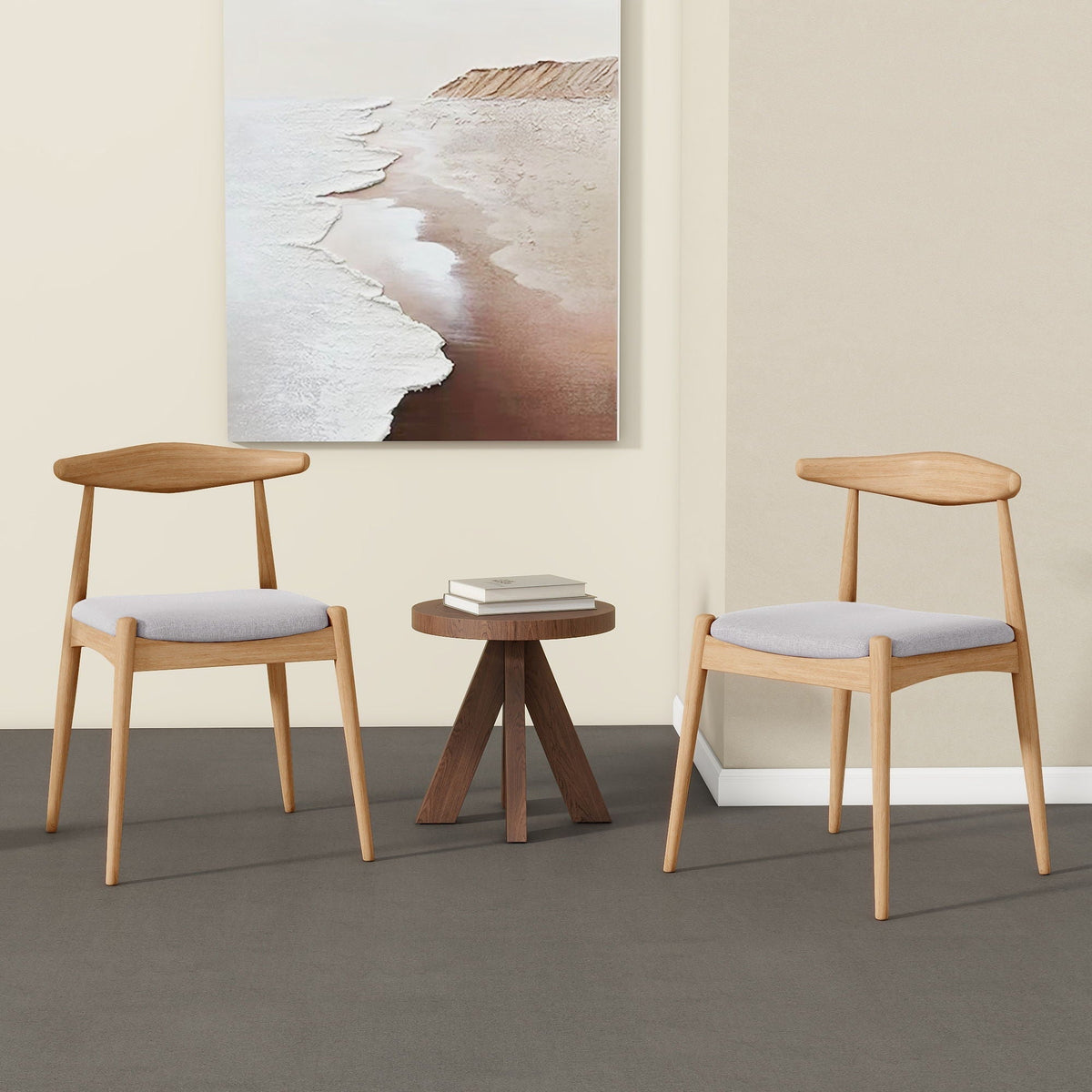 Elegant Dining Chairs With Ergonomic Backrest & Comfort Cushions (Set of 2)