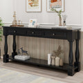 63" Console Table with Drawers and Shelf - Espresso