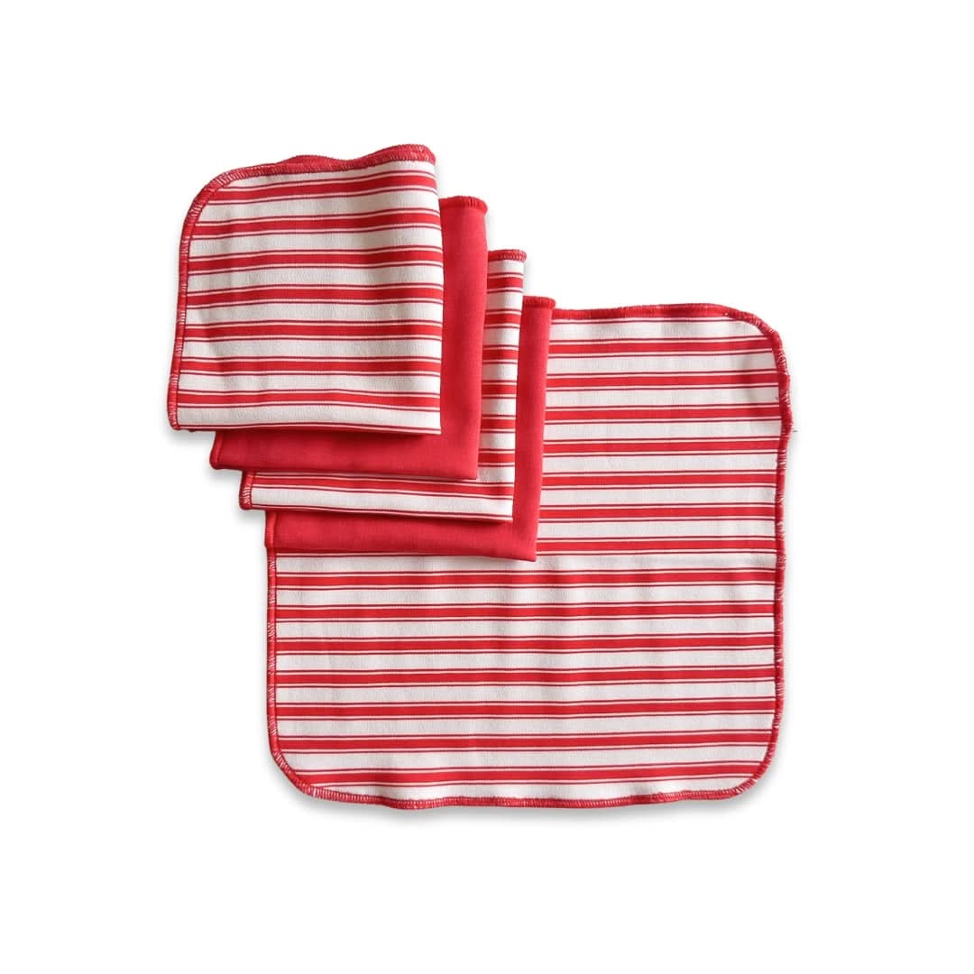 Bamboo Baby Washcloths (Pack Of 5) | Raibow Stripe
