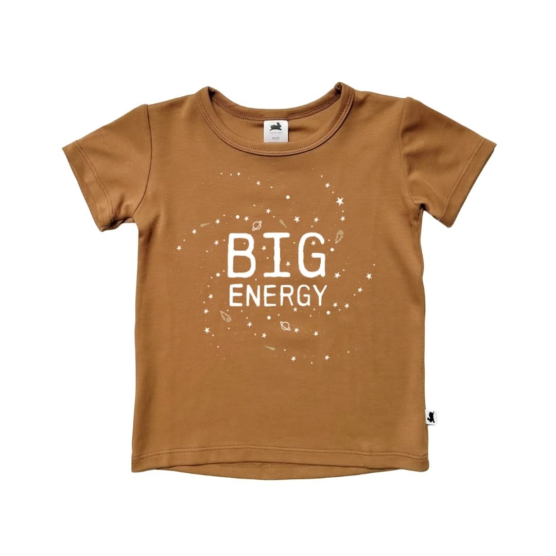 Baby/Kids' Bamboo Graphic T-Shirt | Big Energy In Umber