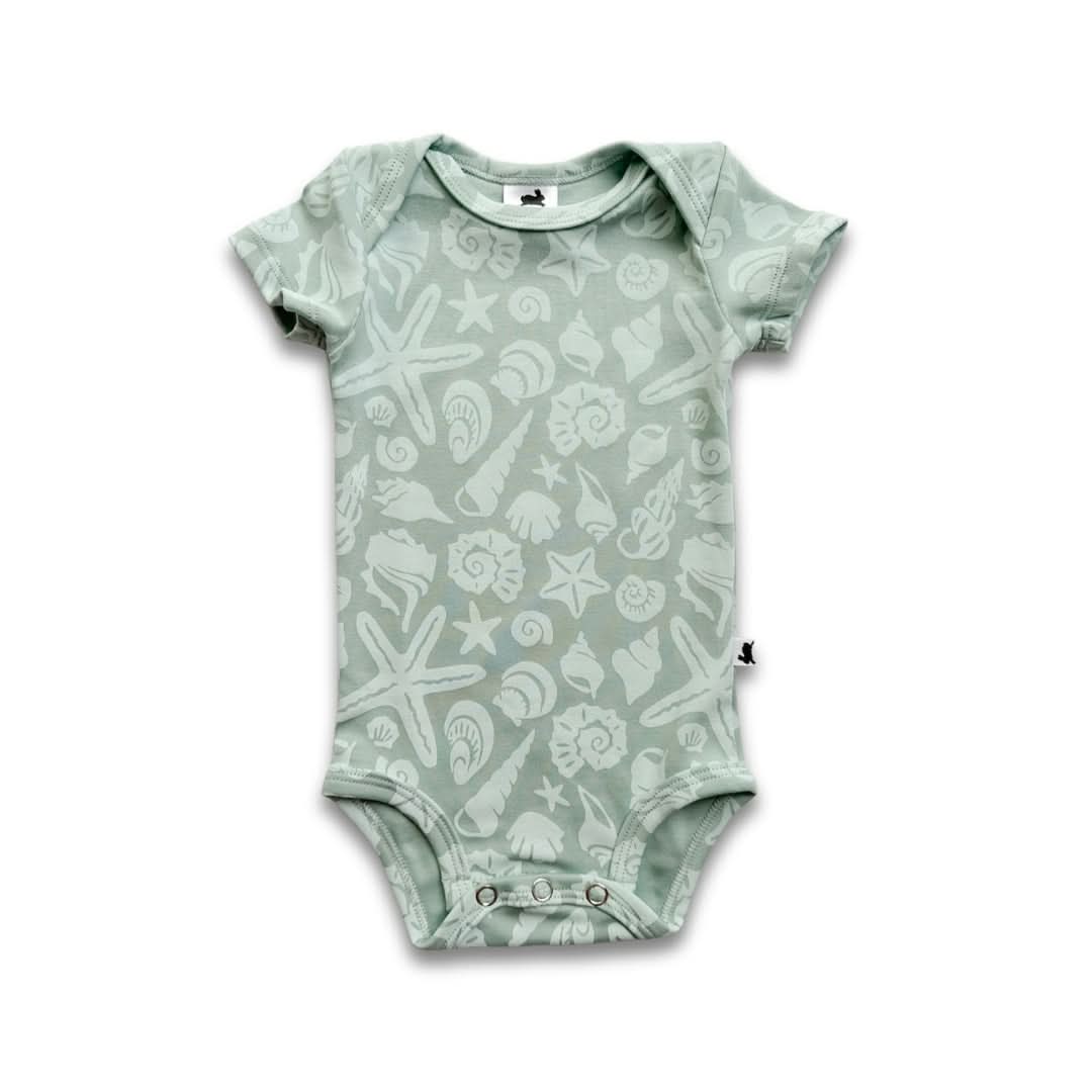 Bamboo Baby Short-Sleeved Bodysuit | Saltwater Floral
