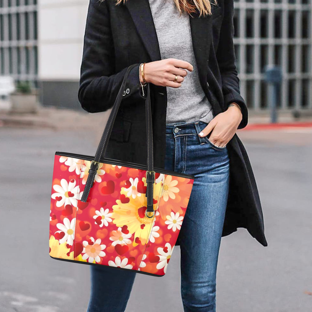 Hearts and Daisies Small Tote Bag - Design Exclusive to Back Alley
