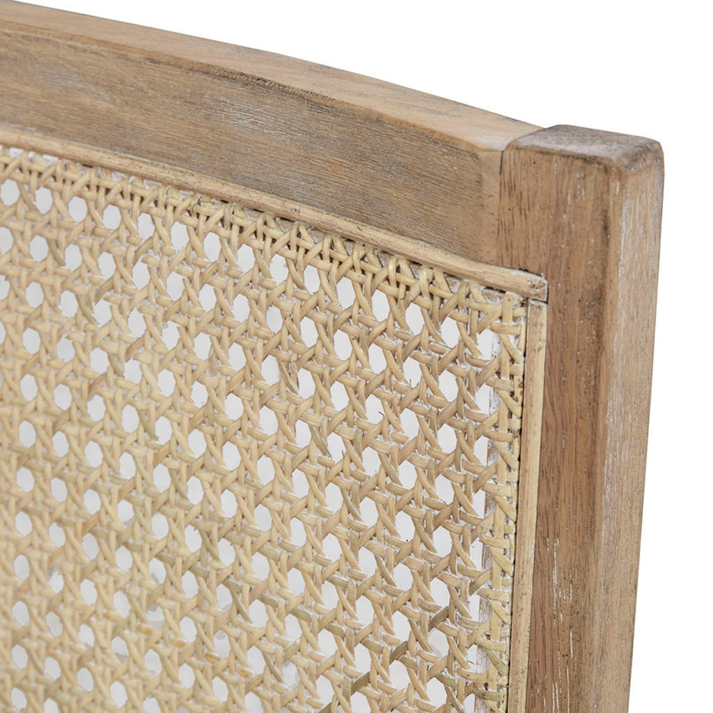 Cane Back Upholstered Accent Chair