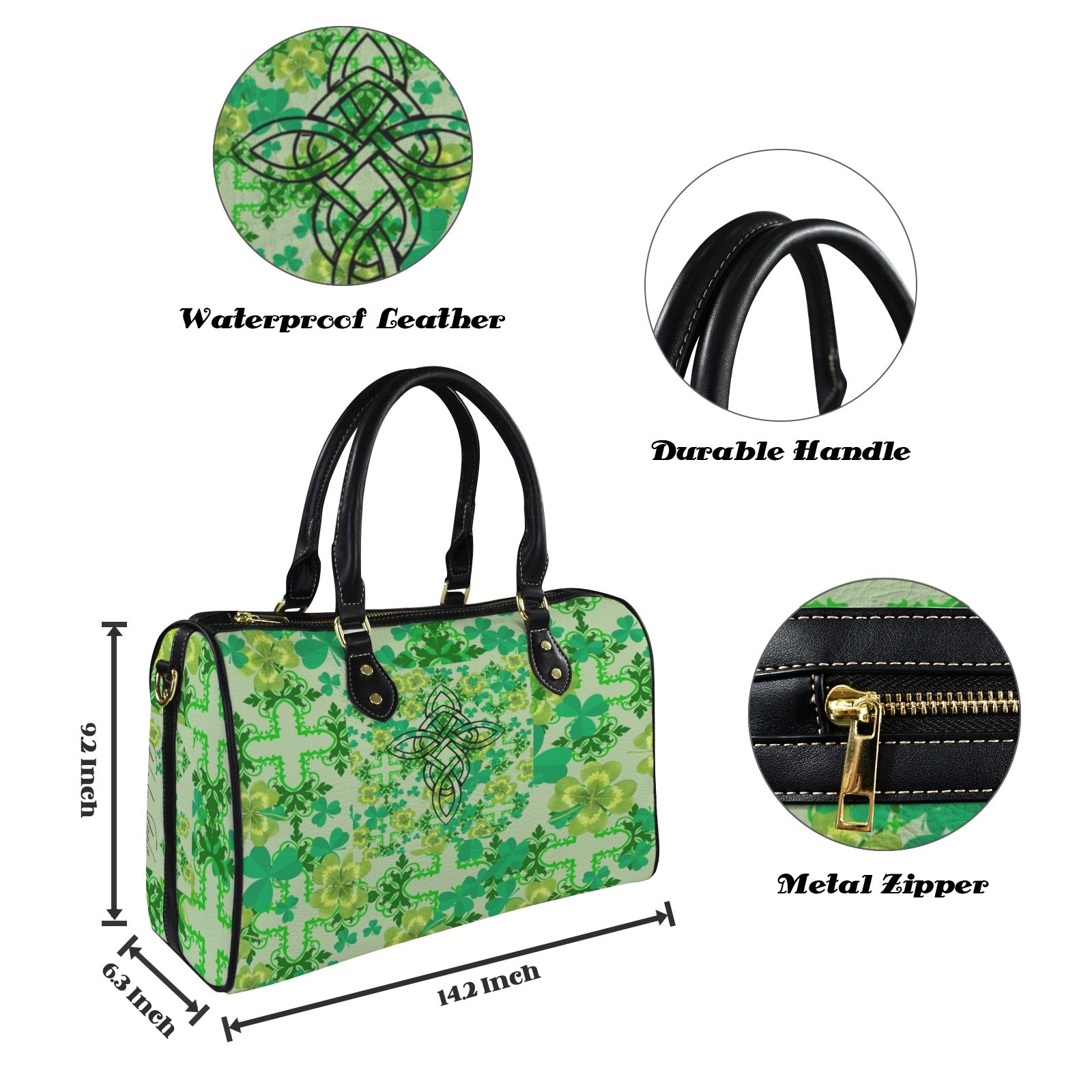 Celtic Crosses Large Carry-On Travel Bag — Back Alley Exclusive