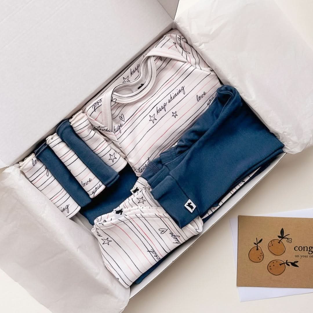 Bamboo Baby Capsule Gift Box | Love Story & Navy