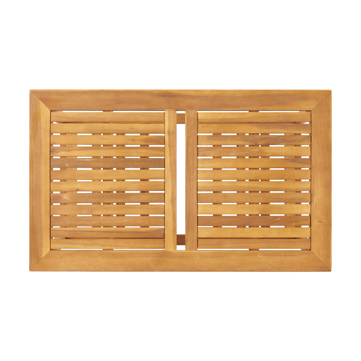 Caydon 2 Club Chairs + Table Outdoor Set with Slat Panel Design - Natural Wood