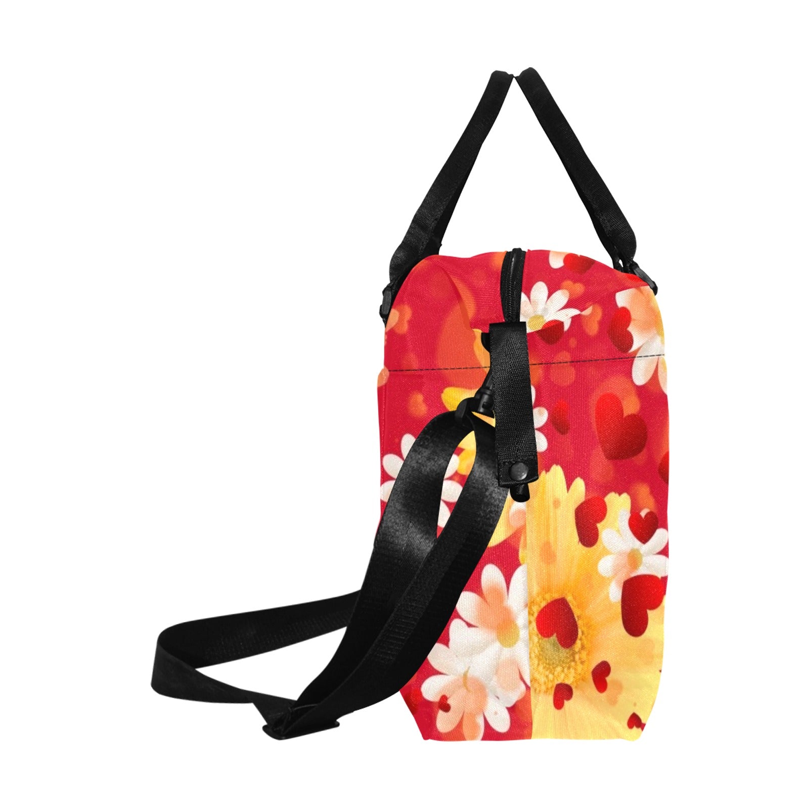 Hearts and Daisies Small Duffle/Travel Trolley Bag - Design Exclusive to Back Alley